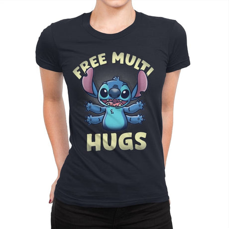 Free Multi Hugs - Womens Premium T-Shirts RIPT Apparel Small / Midnight Navy