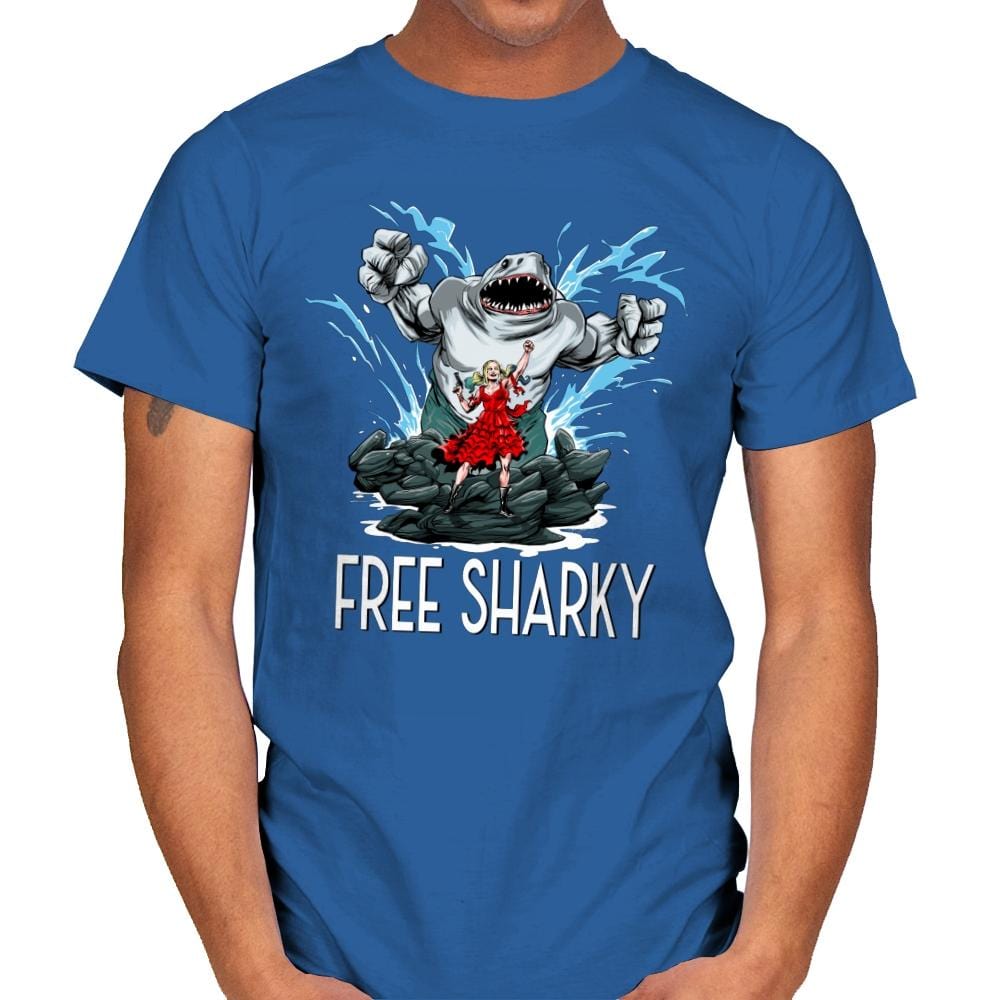 Free Sharky - Mens T-Shirts RIPT Apparel Small / Royal