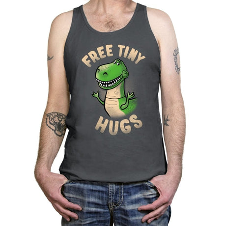 Free Tiny Hugs - Tanktop Tanktop RIPT Apparel X-Small / Asphalt