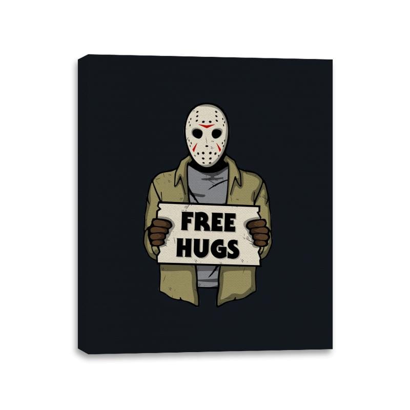 Freeday Hugs - Canvas Wraps Canvas Wraps RIPT Apparel 11x14 / Black