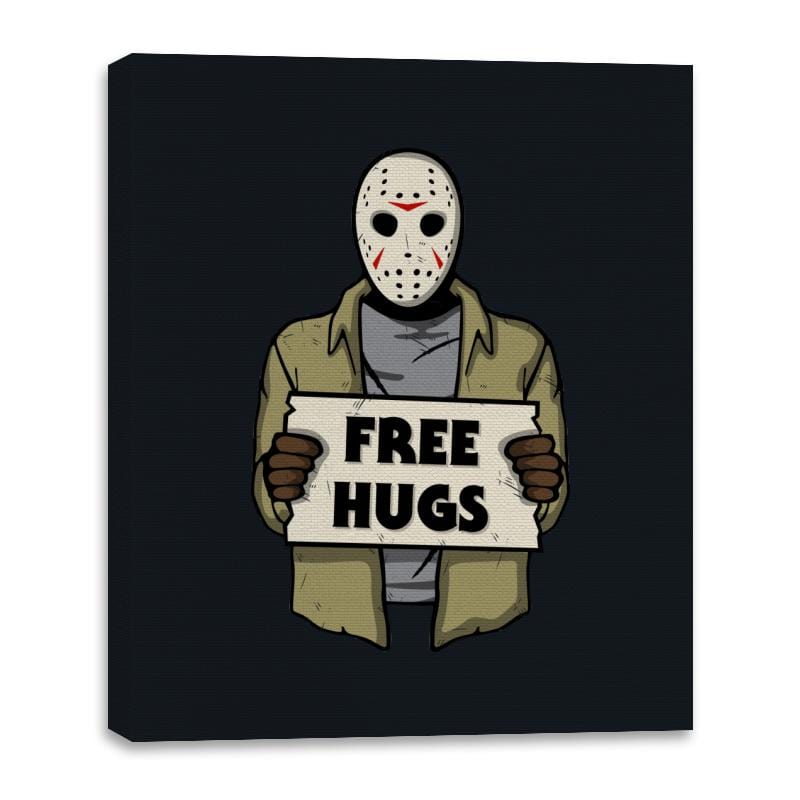 Freeday Hugs - Canvas Wraps Canvas Wraps RIPT Apparel 16x20 / Black