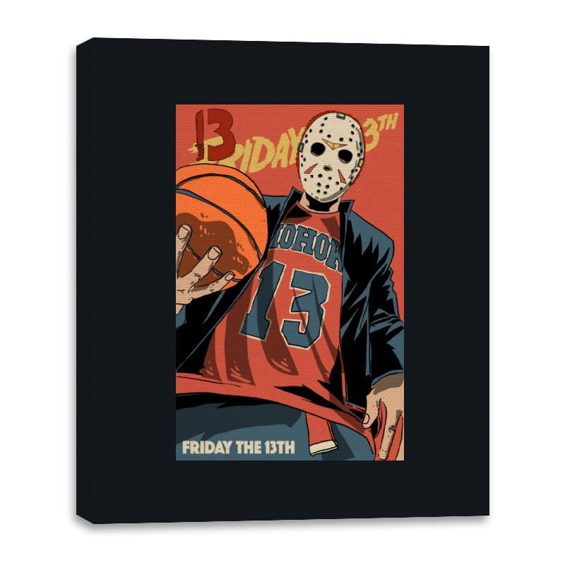 friday basketball - Canvas Wraps Canvas Wraps RIPT Apparel 16x20 / Black