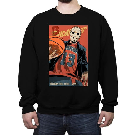 friday basketball - Crew Neck Sweatshirt Crew Neck Sweatshirt RIPT Apparel Small / Black