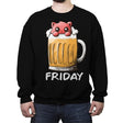 Friday Fun Day - Crew Neck Sweatshirt Crew Neck Sweatshirt RIPT Apparel Small / Black