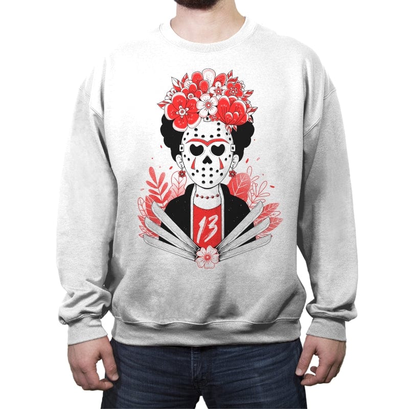 Friday the 13th - Crew Neck Sweatshirt Crew Neck Sweatshirt RIPT Apparel Small / White