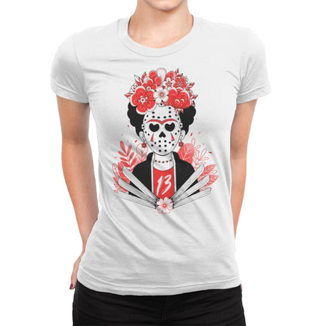 Friday the 13th - Womens Premium T-Shirts RIPT Apparel Small / White