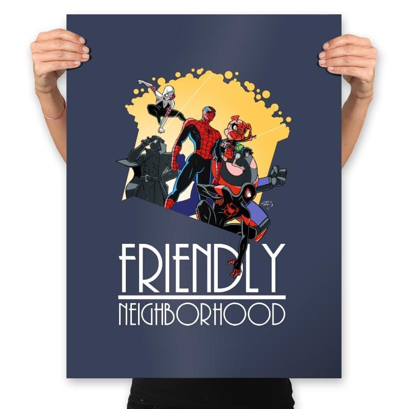 Friendly Neighborhood - Anytime - Prints Posters RIPT Apparel 18x24 / Navy