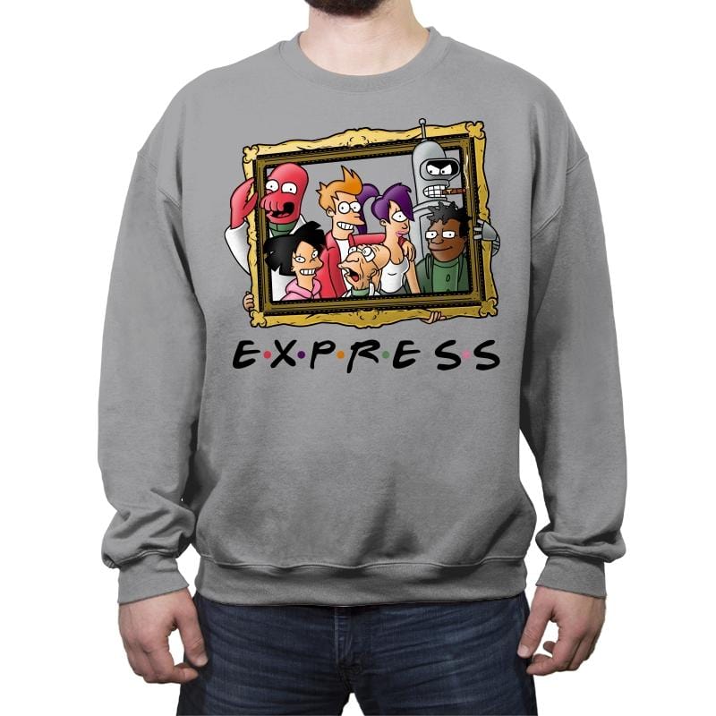 Friends Express - Crew Neck Sweatshirt Crew Neck Sweatshirt RIPT Apparel