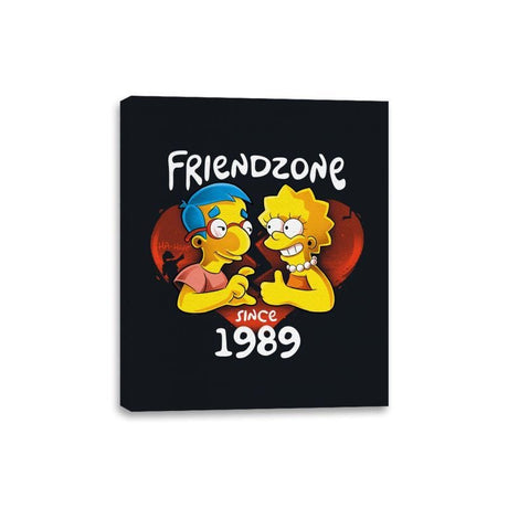 Friendzoned - Canvas Wraps Canvas Wraps RIPT Apparel 8x10 / Black