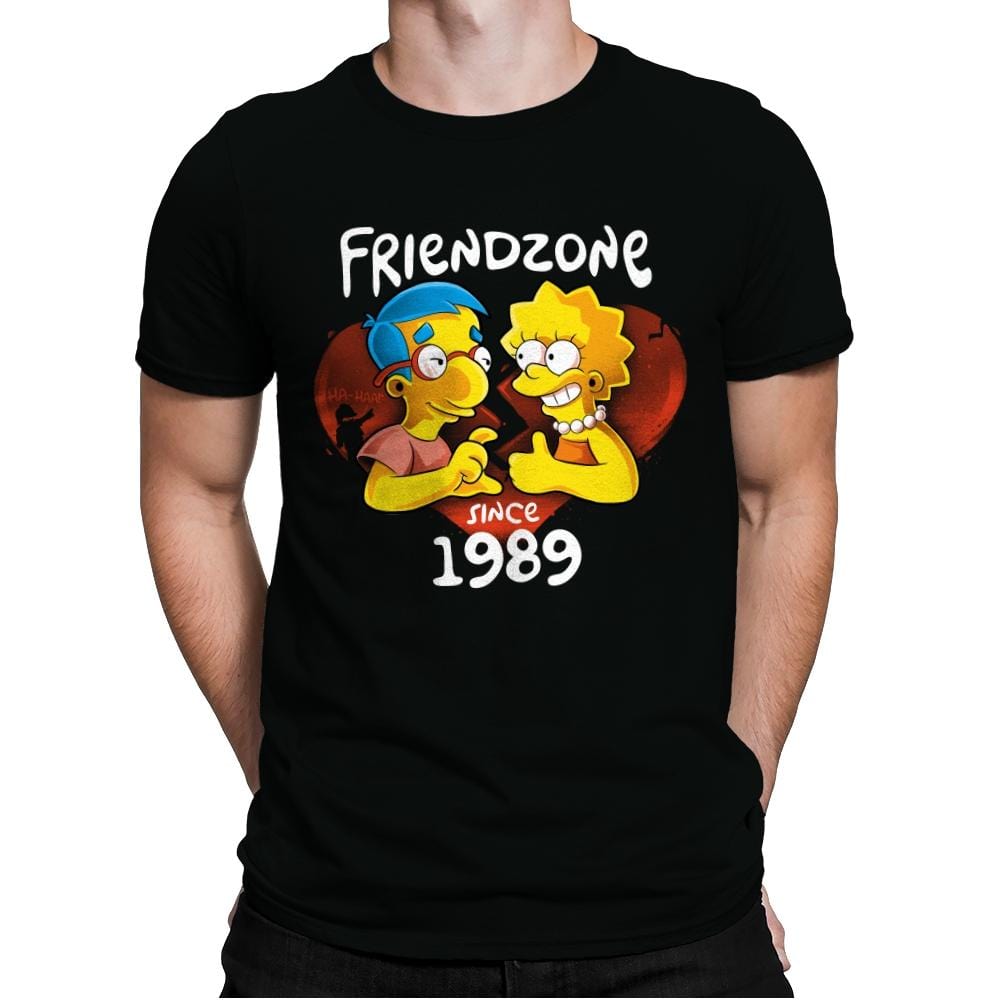 Friendzoned - Mens Premium T-Shirts RIPT Apparel Small / Black