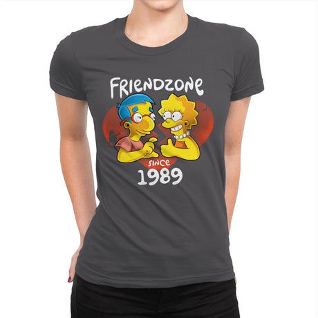 Friendzoned - Womens Premium T-Shirts RIPT Apparel Small / Heavy Metal