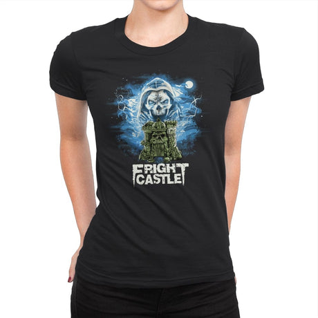 Fright Castle - Womens Premium T-Shirts RIPT Apparel Small / Black