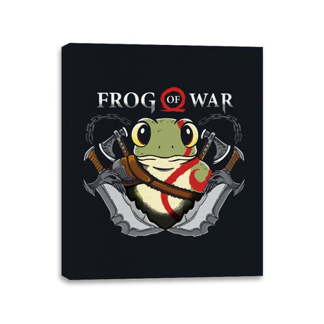 Frog of War - Canvas Wraps Canvas Wraps RIPT Apparel 11x14 / Black