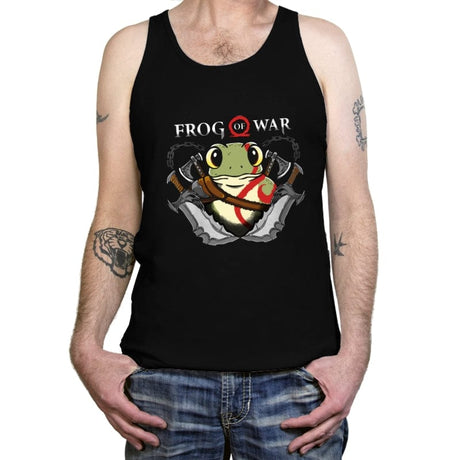 Frog of War - Tanktop Tanktop RIPT Apparel X-Small / Black