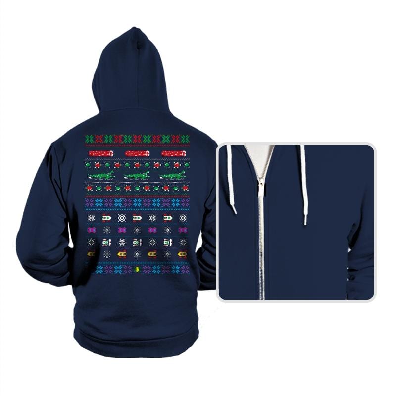 Frogs, Logs & Automobiles - Hoodies Hoodies RIPT Apparel Small / Navy