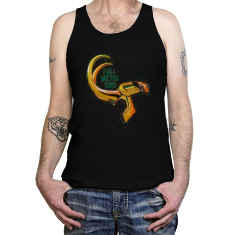 Full Metal God - Tanktop Tanktop RIPT Apparel X-Small / Black