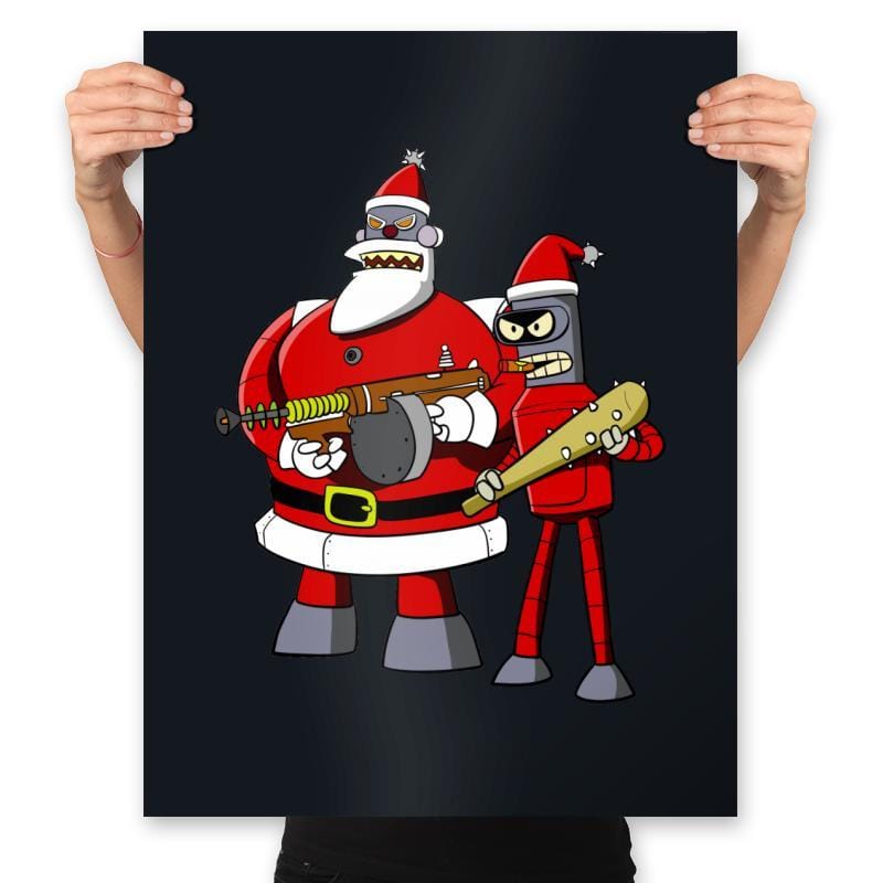 Future Christmas Pulp - Prints Posters RIPT Apparel 18x24 / Black