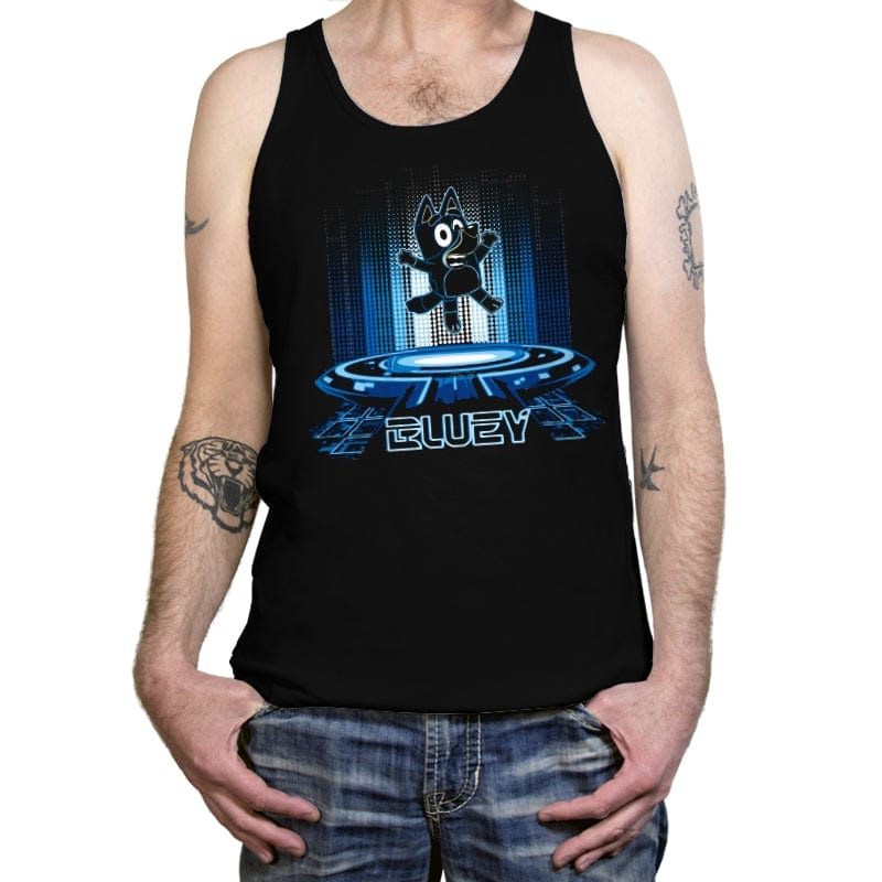 Futuristic Bluey - Tanktop Tanktop RIPT Apparel X-Small / Black