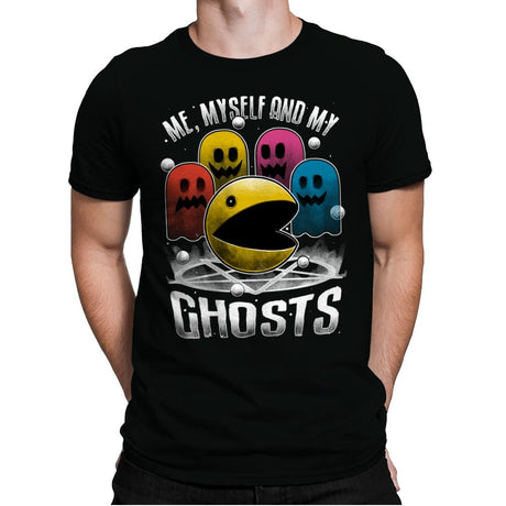 Game Ghosts Retro - Mens Premium T-Shirts RIPT Apparel Small / Black