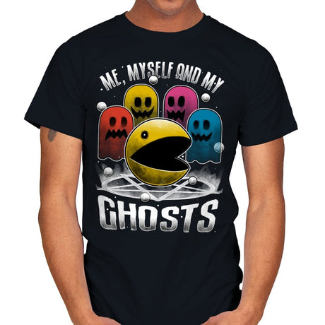 Game Ghosts Retro - Mens T-Shirts RIPT Apparel Small / Black