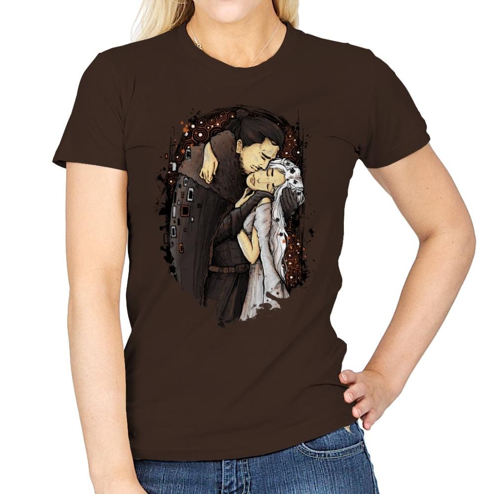 Game of Kisses - Womens T-Shirts RIPT Apparel Small / Dark Chocolate