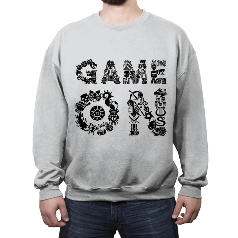 Game On! - Crew Neck Sweatshirt Crew Neck Sweatshirt RIPT Apparel Small / Sport Gray