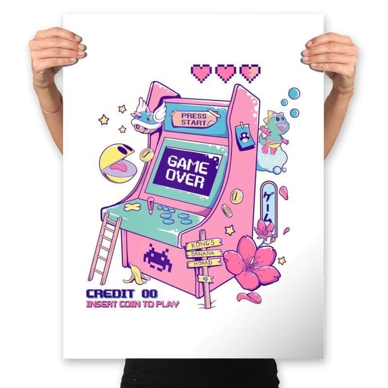 Game Over - Prints Posters RIPT Apparel 18x24 / White