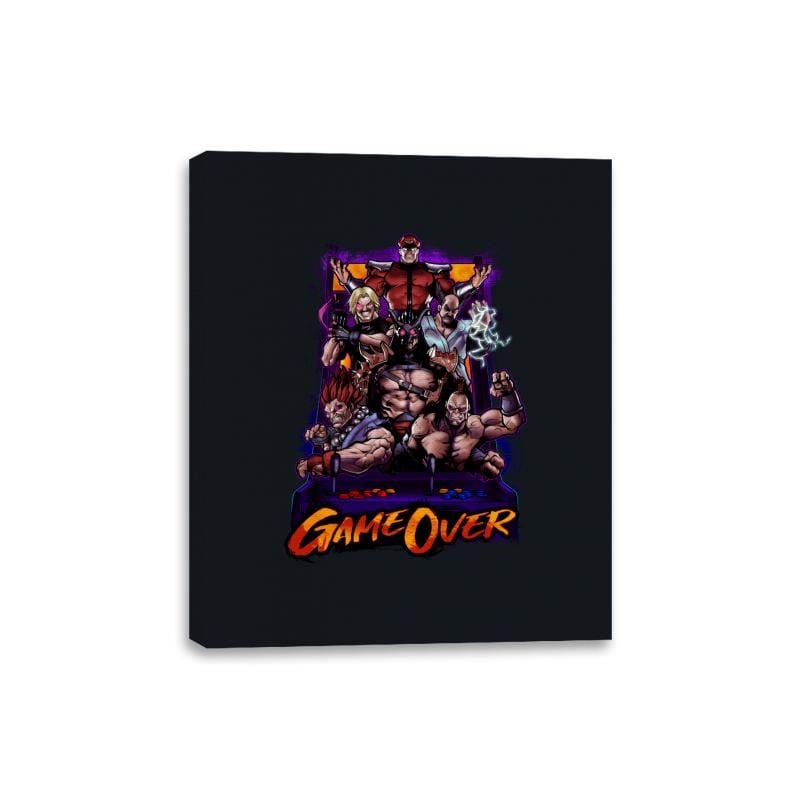 Game Over Retro Gamer - Canvas Wraps Canvas Wraps RIPT Apparel 8x10 / Black