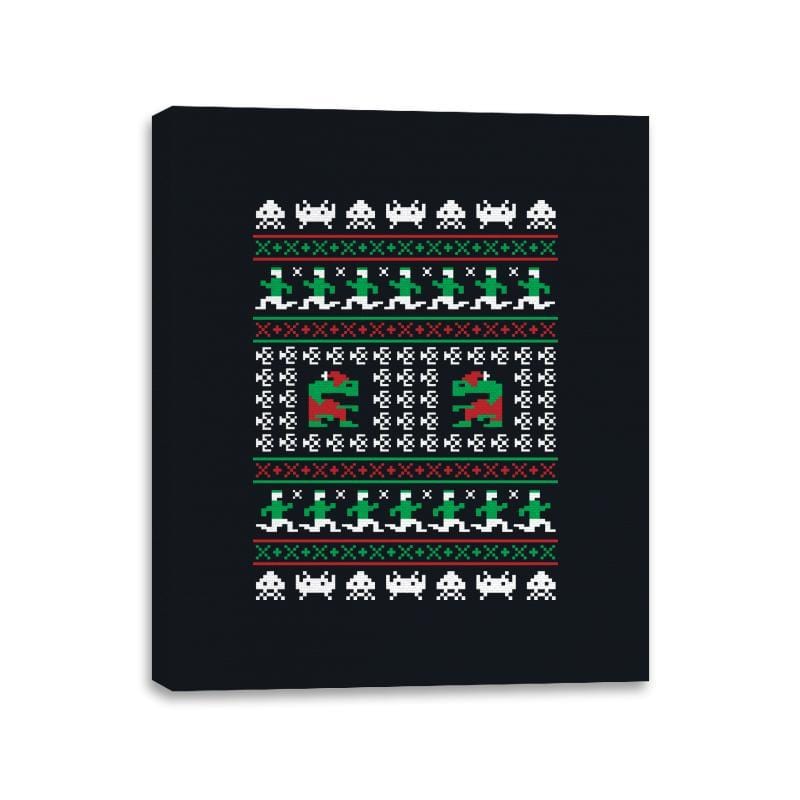 Games Of Christmas Past - Canvas Wraps Canvas Wraps RIPT Apparel 11x14 / Black