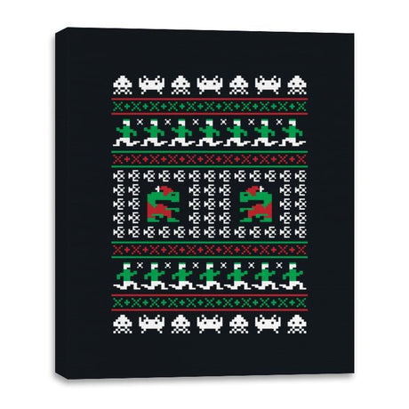 Games Of Christmas Past - Canvas Wraps Canvas Wraps RIPT Apparel 16x20 / Black