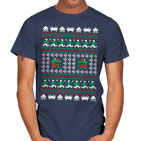 Games Of Christmas Past - Mens T-Shirts RIPT Apparel Small / Navy