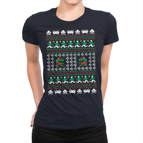 Games Of Christmas Past - Womens Premium T-Shirts RIPT Apparel Small / Midnight Navy