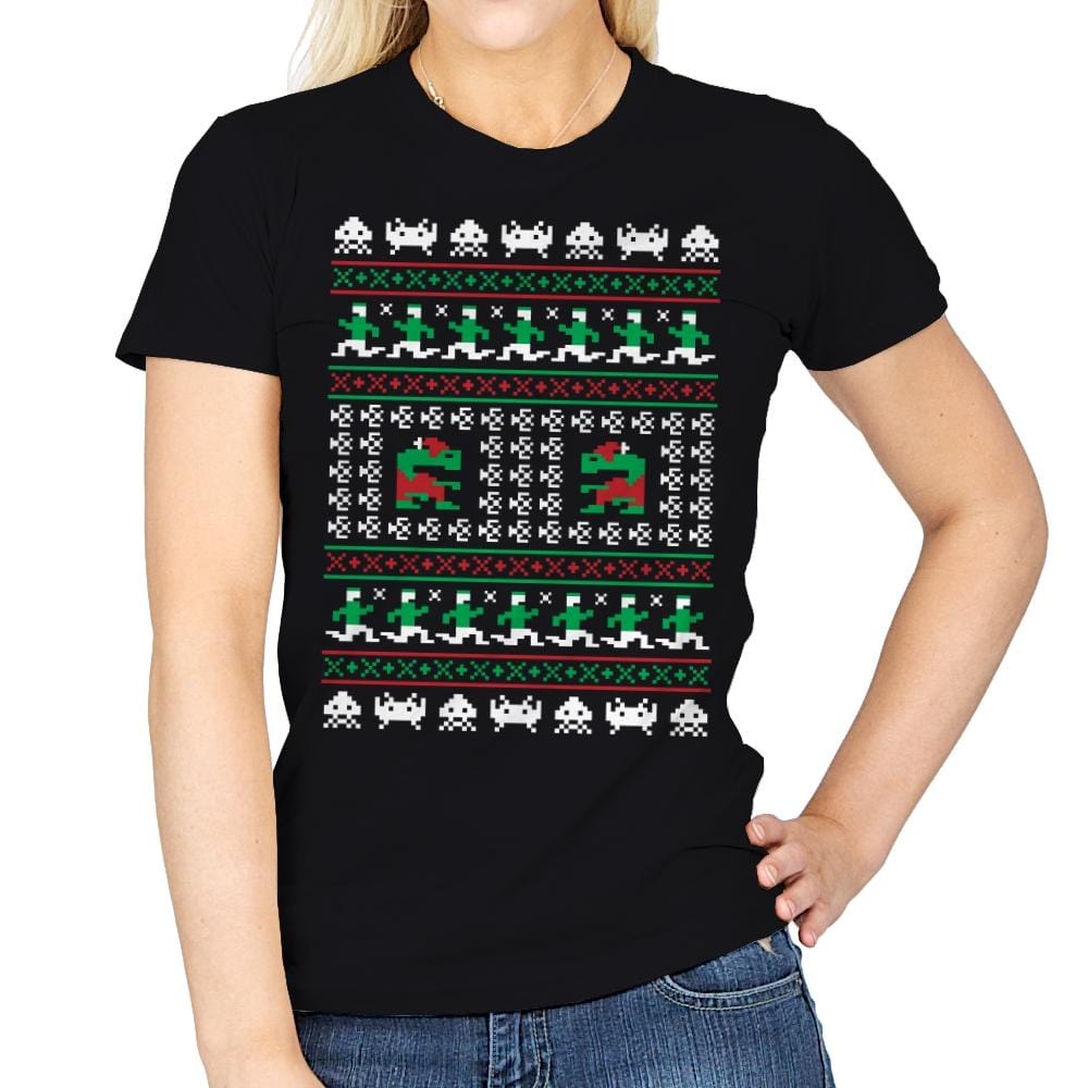 Games Of Christmas Past - Womens T-Shirts RIPT Apparel Small / Black