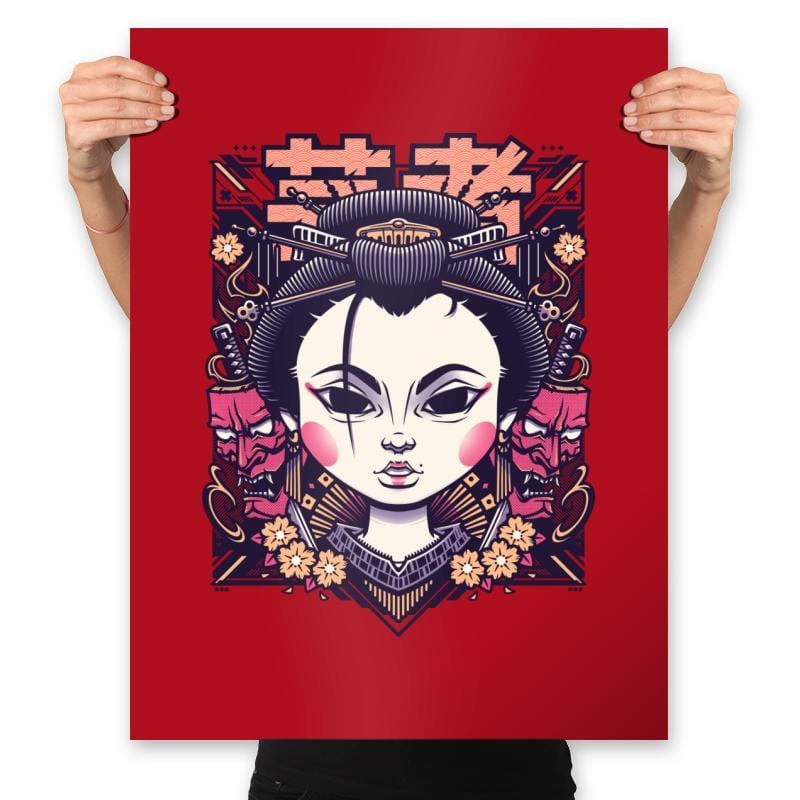 Geishah - Prints Posters RIPT Apparel 18x24 / Red