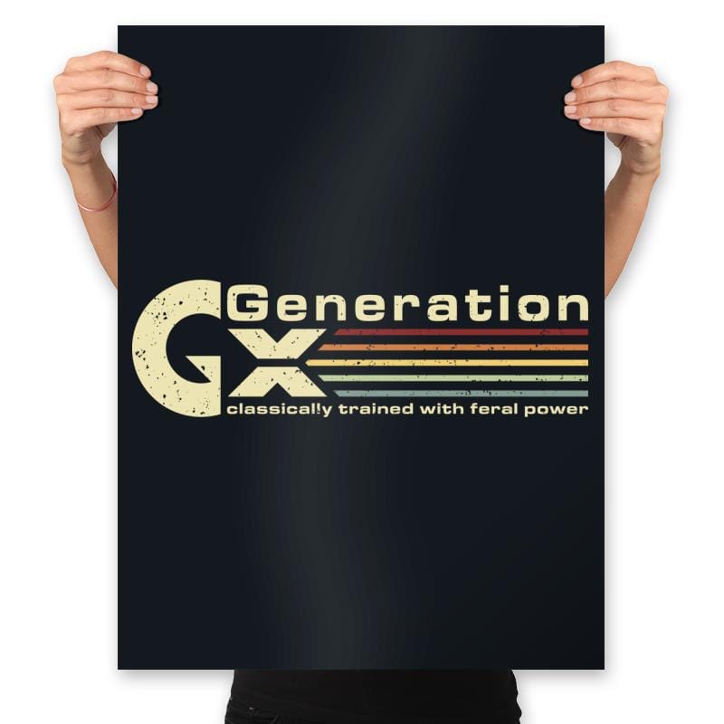 Gen X Gamer - Prints Posters RIPT Apparel 18x24 / Black