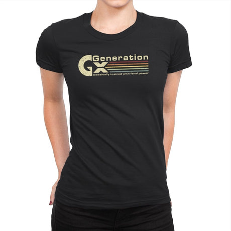 Gen X Gamer - Womens Premium T-Shirts RIPT Apparel Small / Black