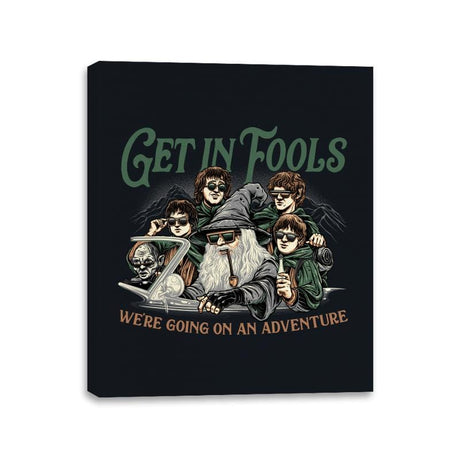 Get in Fools - Canvas Wraps Canvas Wraps RIPT Apparel 11x14 / Black