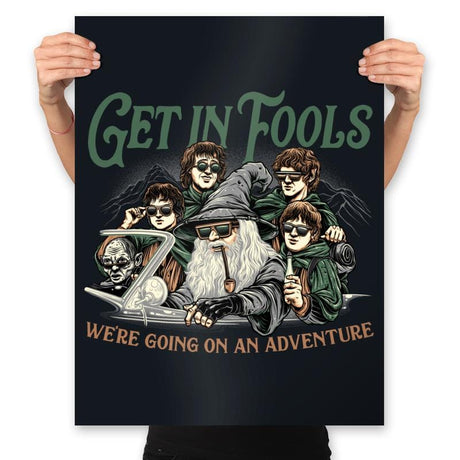 Get in Fools - Prints Posters RIPT Apparel 18x24 / Black