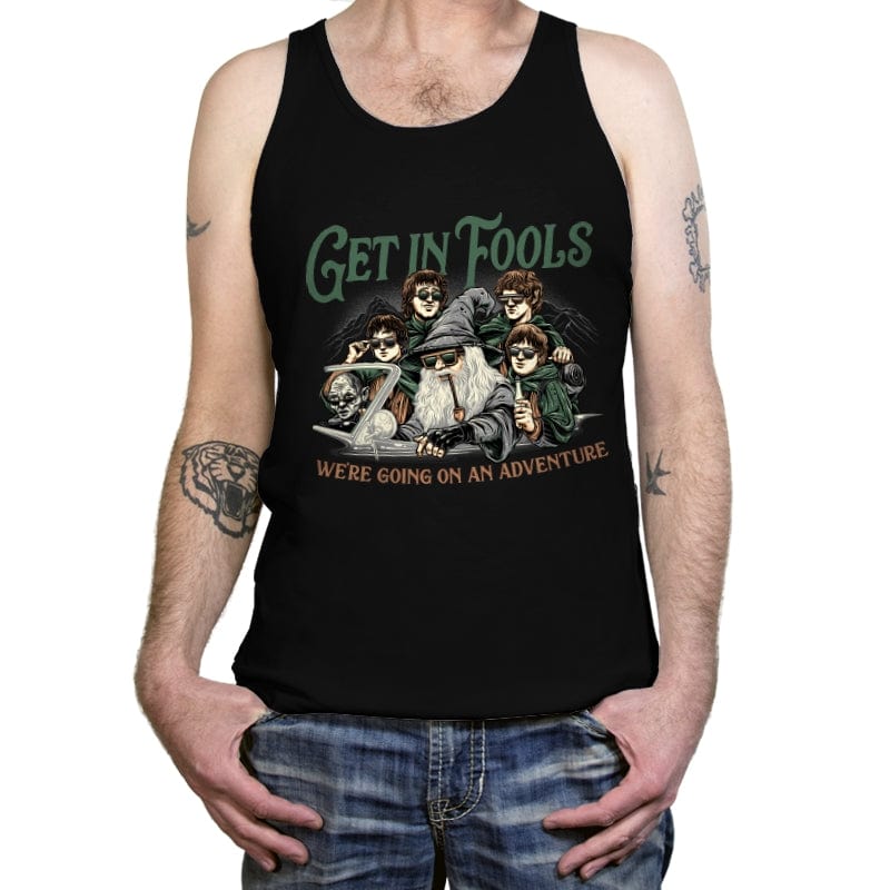 Get in Fools - Tanktop Tanktop RIPT Apparel X-Small / Black