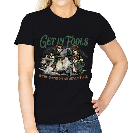 Get in Fools - Womens T-Shirts RIPT Apparel Small / Black