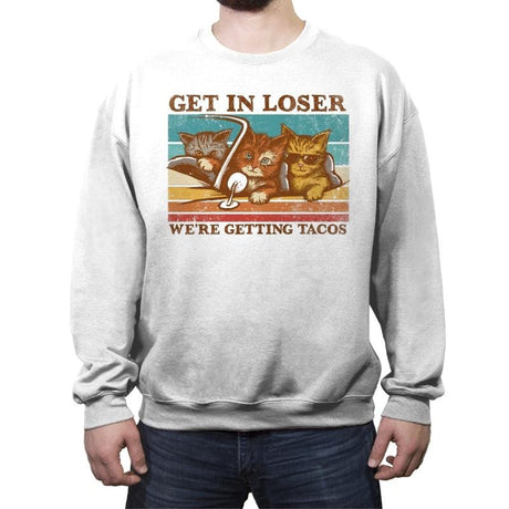 Get in Loser - Crew Neck Sweatshirt Crew Neck Sweatshirt RIPT Apparel Small / White