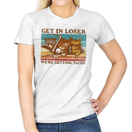 Get in Loser - Womens T-Shirts RIPT Apparel Small / White