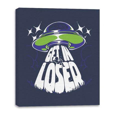 Get in the UFO - Canvas Wraps Canvas Wraps RIPT Apparel 16x20 / Navy