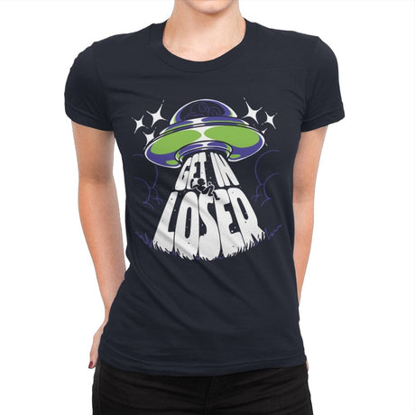 Get in the UFO - Womens Premium T-Shirts RIPT Apparel Small / Midnight Navy