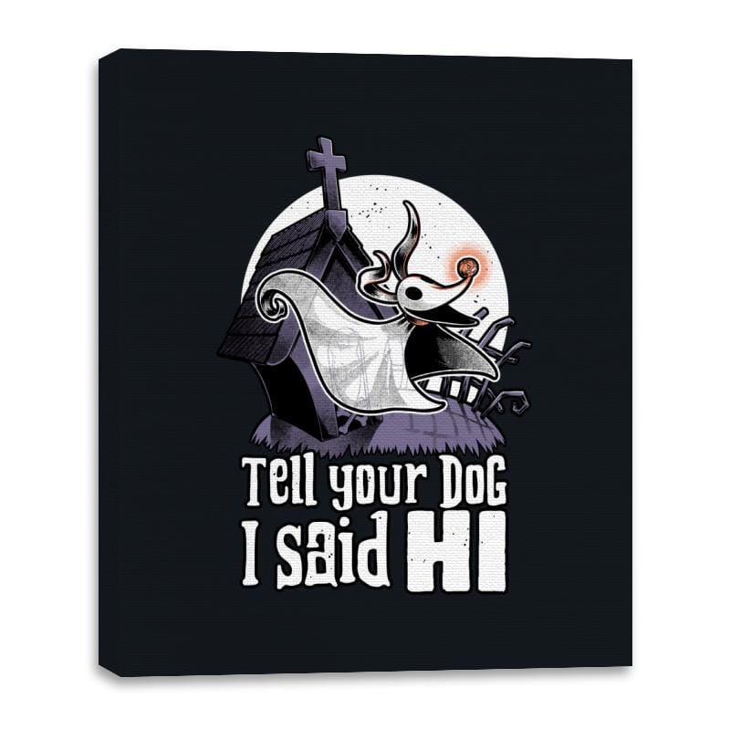 Ghost Animation Dog - Canvas Wraps Canvas Wraps RIPT Apparel 16x20 / Black