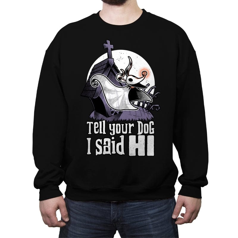 Ghost Animation Dog - Crew Neck Sweatshirt Crew Neck Sweatshirt RIPT Apparel Small / Black