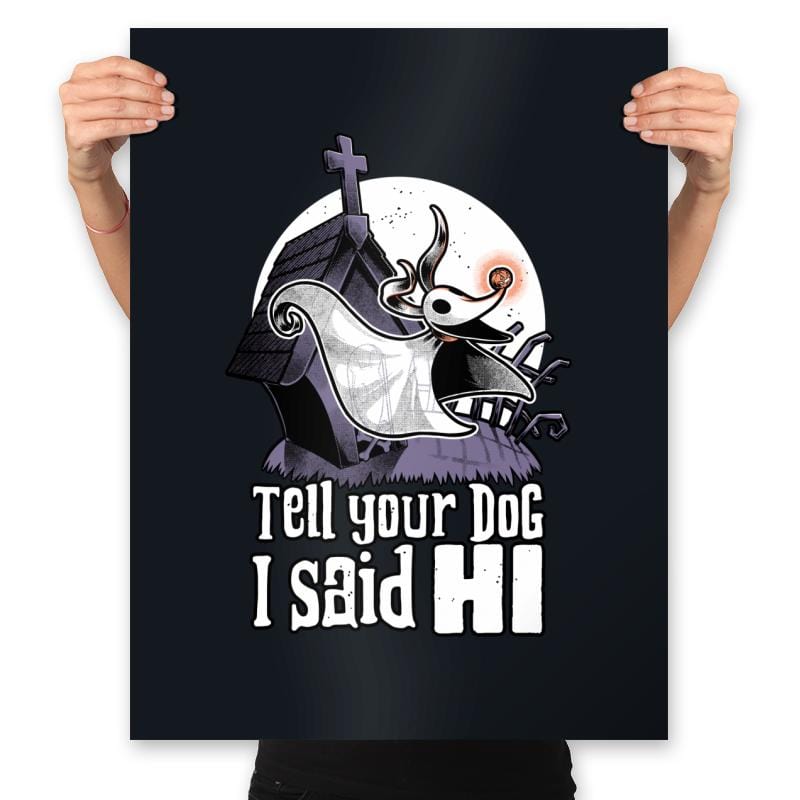 Ghost Animation Dog - Prints Posters RIPT Apparel 18x24 / Black