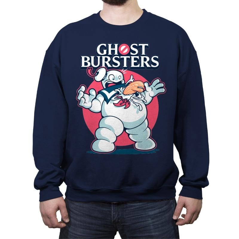 Ghost Bursters - Crew Neck Sweatshirt Crew Neck Sweatshirt RIPT Apparel Small / Navy