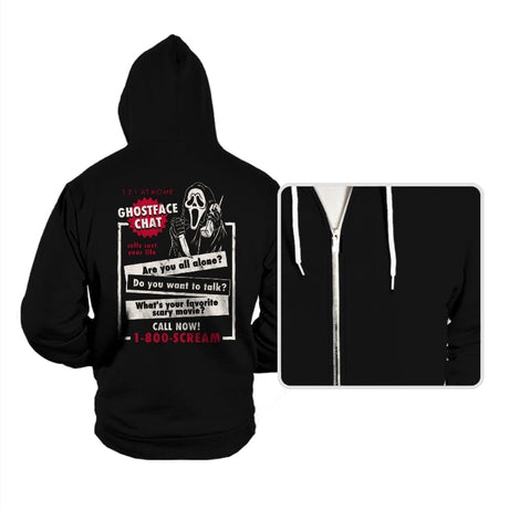 Ghostface Chat - Hoodies Hoodies RIPT Apparel Small / Black