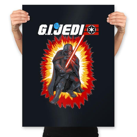 GI JEDI Vader - Prints Posters RIPT Apparel 18x24 / Black